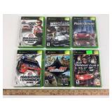Xbox racing games x6 including NASCAR Thunder,