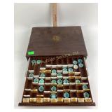 Bulova watch parts within branded metal single