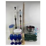 Stone Horse book end. Various shades of blue wine