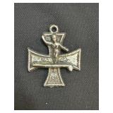 Vintage surfer iron cross pendant 1960s Hawaii