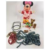 Celluloid carnival wheel toy. Mercury, glass