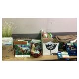 Stoneware pottery brown and green vase.