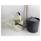 Metal watering cans x2. Some rust and corrosion