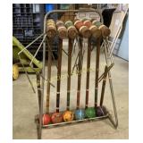 Croquet set. balls  and mallets