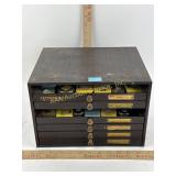 C and E Marshall company metal eight drawer case