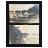 (2) antique RP postcards Tippecanoe Lake Indiana