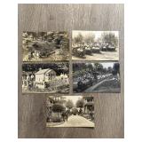 (5) 1930s RP postcards House of David Zoo Benton