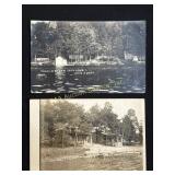 (2) RP postcards Lake James Indiana Nickle Plate