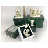 Snowbabies decorations x4,  boxed.*Glass