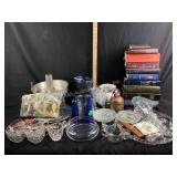 Miscellaneous Bibles, seeds, ceramics, and