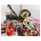 Military type shovel, craft supplies including