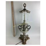 Empire Lamp Co. Slag Glass Lamp Base Lion Paw