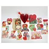 Old Valentine cards around 16 cards most never