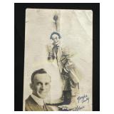 RP postcard Ed Allen circus clown signed early