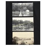 (3) 1950s RP Postcards Cedar Lake Howe Indiana