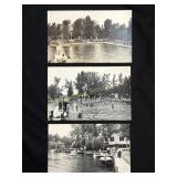 (3) 1940s-1950s Lake James Indiana RP postcards