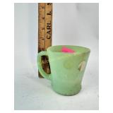 Jadeite anchor hocking  fire king coffee mug.