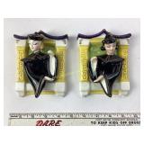 Pair of yellow and black man and woman wall