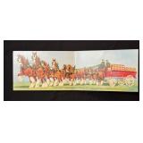 Antique advertising fold-out postcard Budweiser