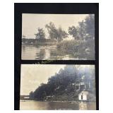 (2) early 1900s Lake James Indiana RP postcards