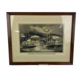 Original Currier & Ives Great Mississippi Steamboa