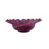 Fenton Cranberry Opalescent Drape Brides Bowl