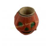 Antique Paper Mache Halloween Jack-O-Lantern Conta