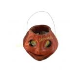 Vintage Halloween Paper Mache Jack-O-Lantern Candy