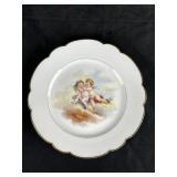 Hand Painted Sevres Porcelain Plate Cherubs