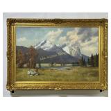Fritz Meyer Oil On Canvas Landscape Painting