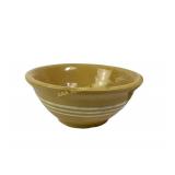 Cream Banded Yellowware Mixing Bowl