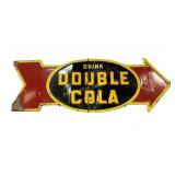 Drink Double Cola Enameled Metal Sign