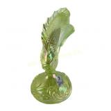 Fenton Uranium Vaseline Iridescent Glass Fish Figu