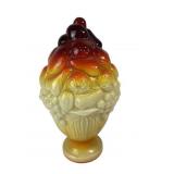Amberina Cased Glass Fruit Basket Lamp Shade