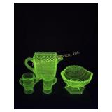 (4) Uranium Glass Items
