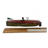1930s Lindstrom Baby L Tin Litho Wind-Up Speed Boa