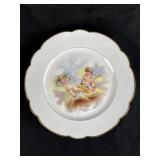 Hand Painted Sevres Porcelain Plate Cherubs
