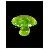 Viking Uranium Glass Mushroom Mid Century