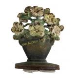 Antique Cast Iron Door Stop Nasturtiums
