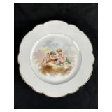 Hand Painted Sevres Porcelain plate Cherubs