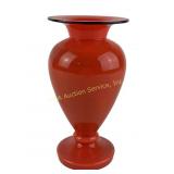 Loetz Art Deco Orange & Black Glass Tango Vase