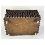 Tramp Art Thread Spool Foot Stool