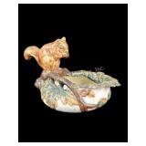 Weller Woodcraft Roma Ware Squirrel Nut Dish
