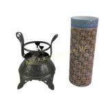 Aesthetic Movement Enameled Glass Vase