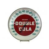 Old Convex Glass Drink Double Cola Thermometer
