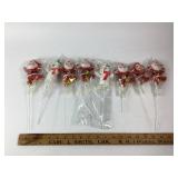 Vintage Christmas Flocked Santas & Snowmen NOS