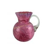 Northwood Daisy & Fern Cranberry Opalescent