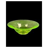 Uranium Vaseline Glass Console Bowl