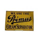 Old Metal Primus Cream Separator Sign