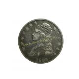 1835 US Capped Bust 50C Silver Coin